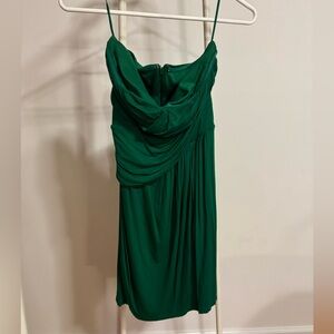 Express Strapless Emerald Dress